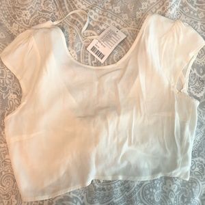 Urban outfitters white crop top